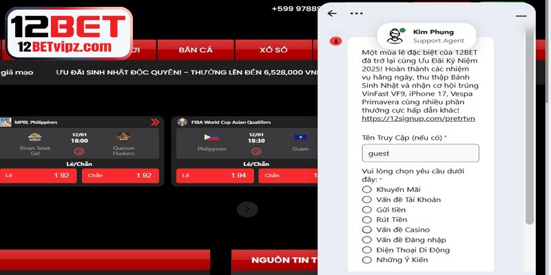 Đăng Ký 12BET - Cập Nhật Quy Trình Truy Cập Mới Nhất 9 Nếu gặp khó khăn thì hay liên hệ đến bộ phận CSKH của hệ thống